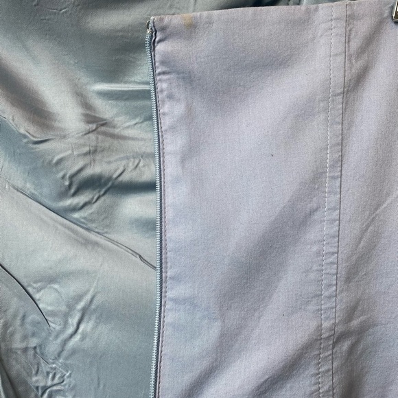 BCBGMaxazria Strapless Ruffled Mini Dress Light Blue Size 0 - Picture 8 of 8